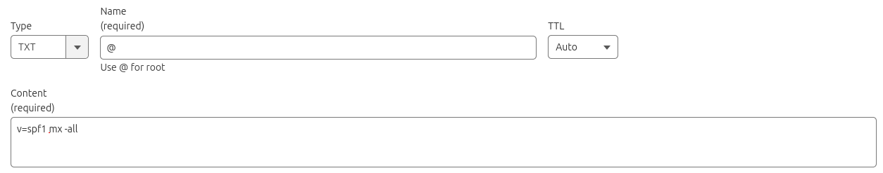 SPF DNS